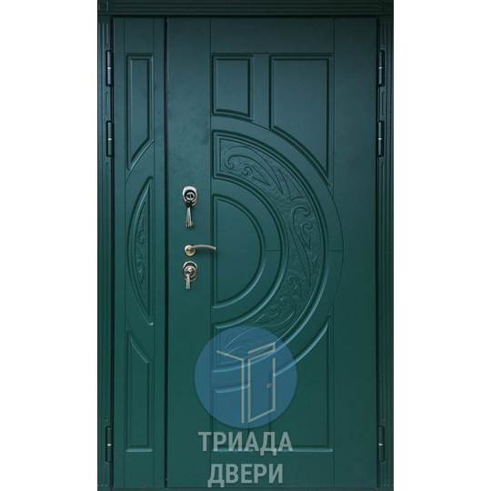 утепленная дверь с мдф и боковой вставкой